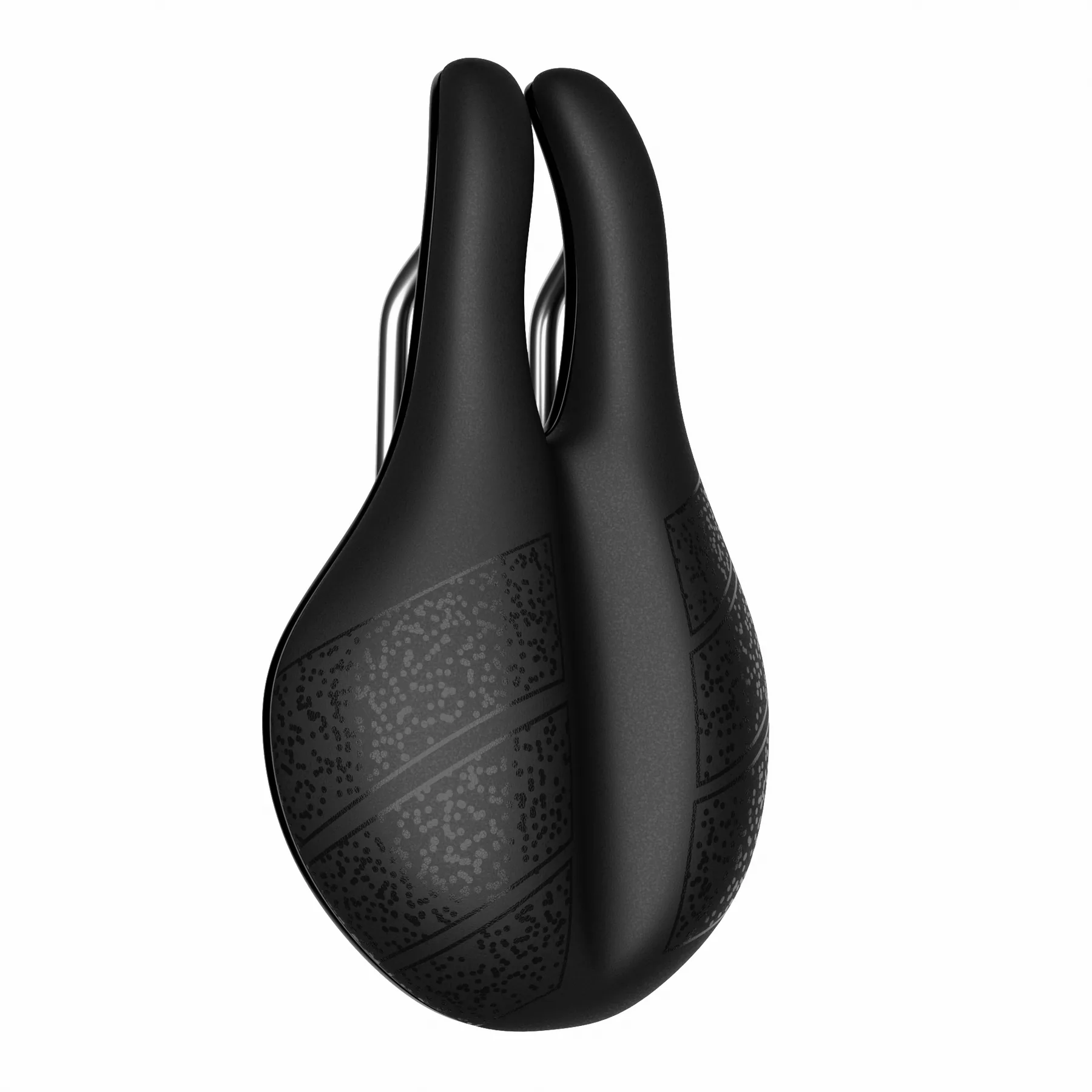 Saddle top view with its textured cover