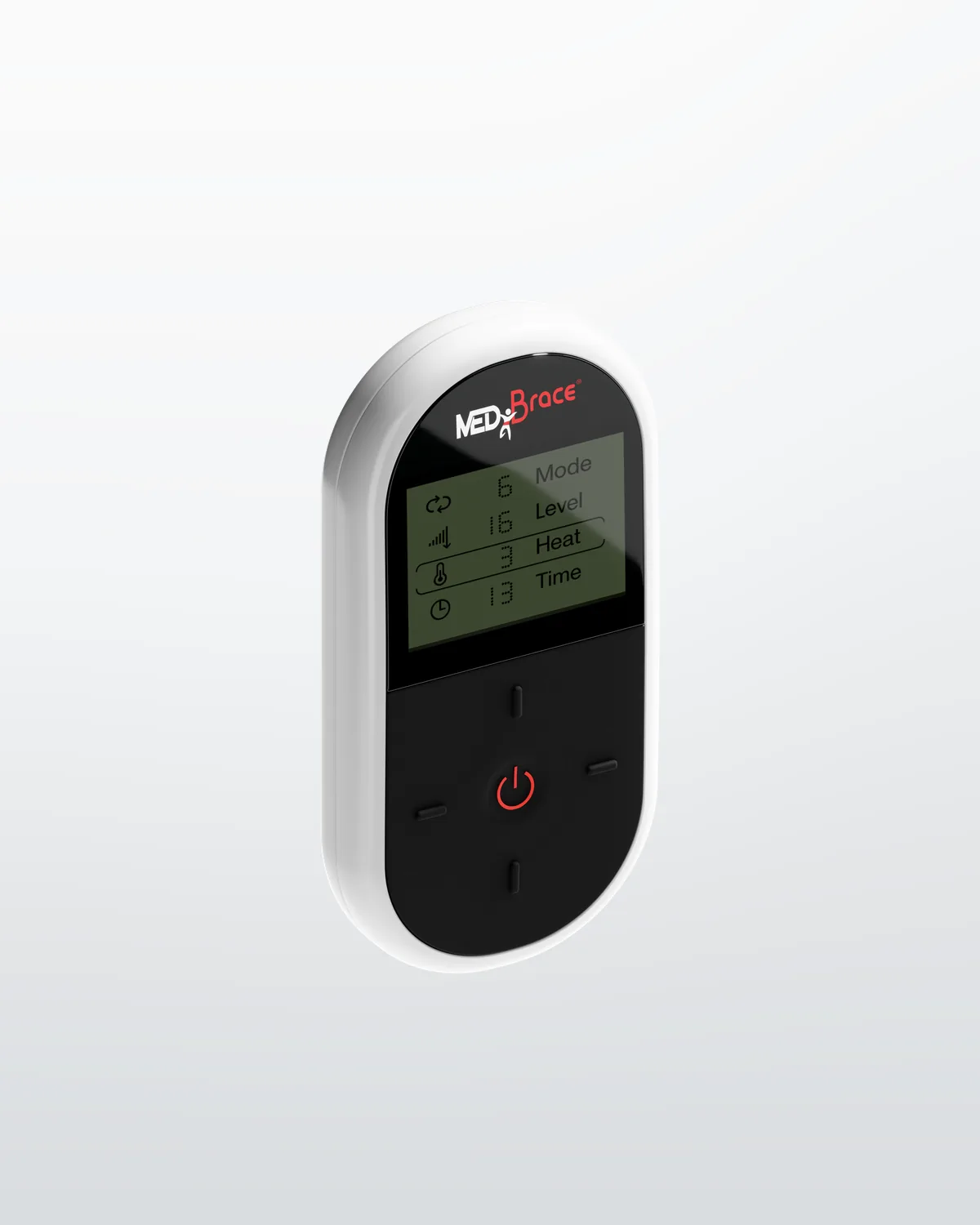 MedBrace Puls8 control unit with its display and power button