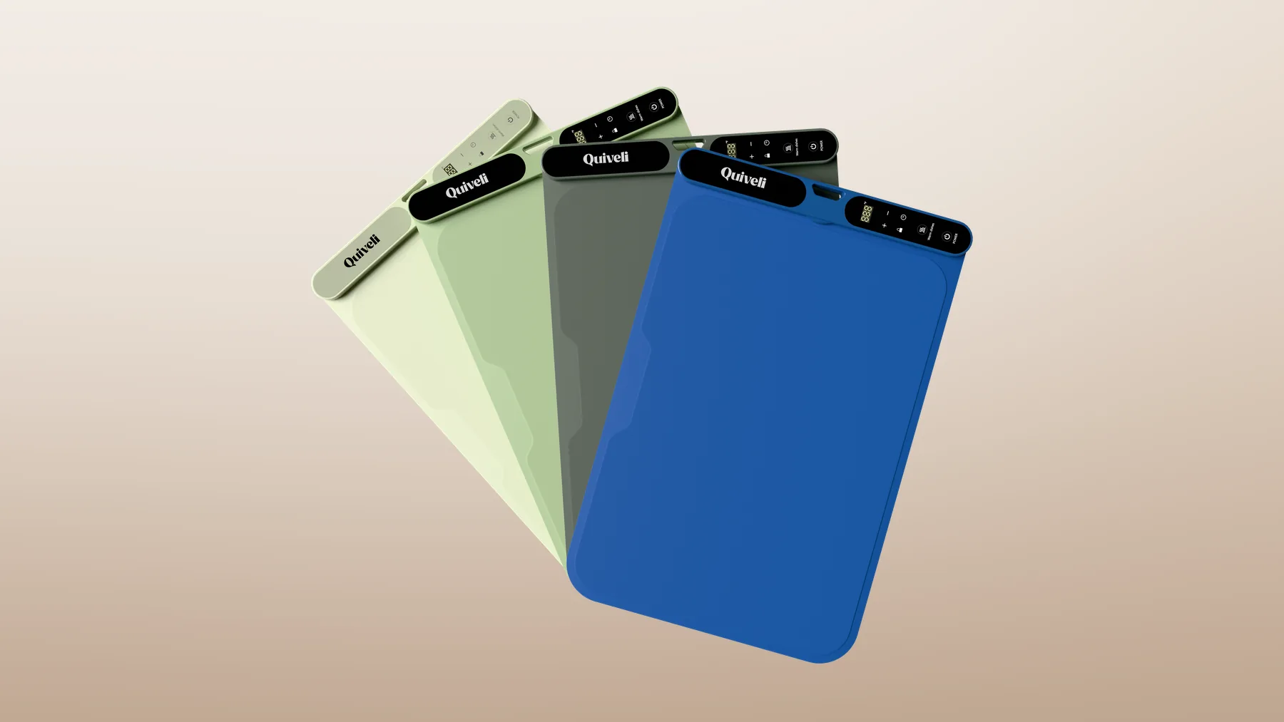Quivell product in four colors fanned out