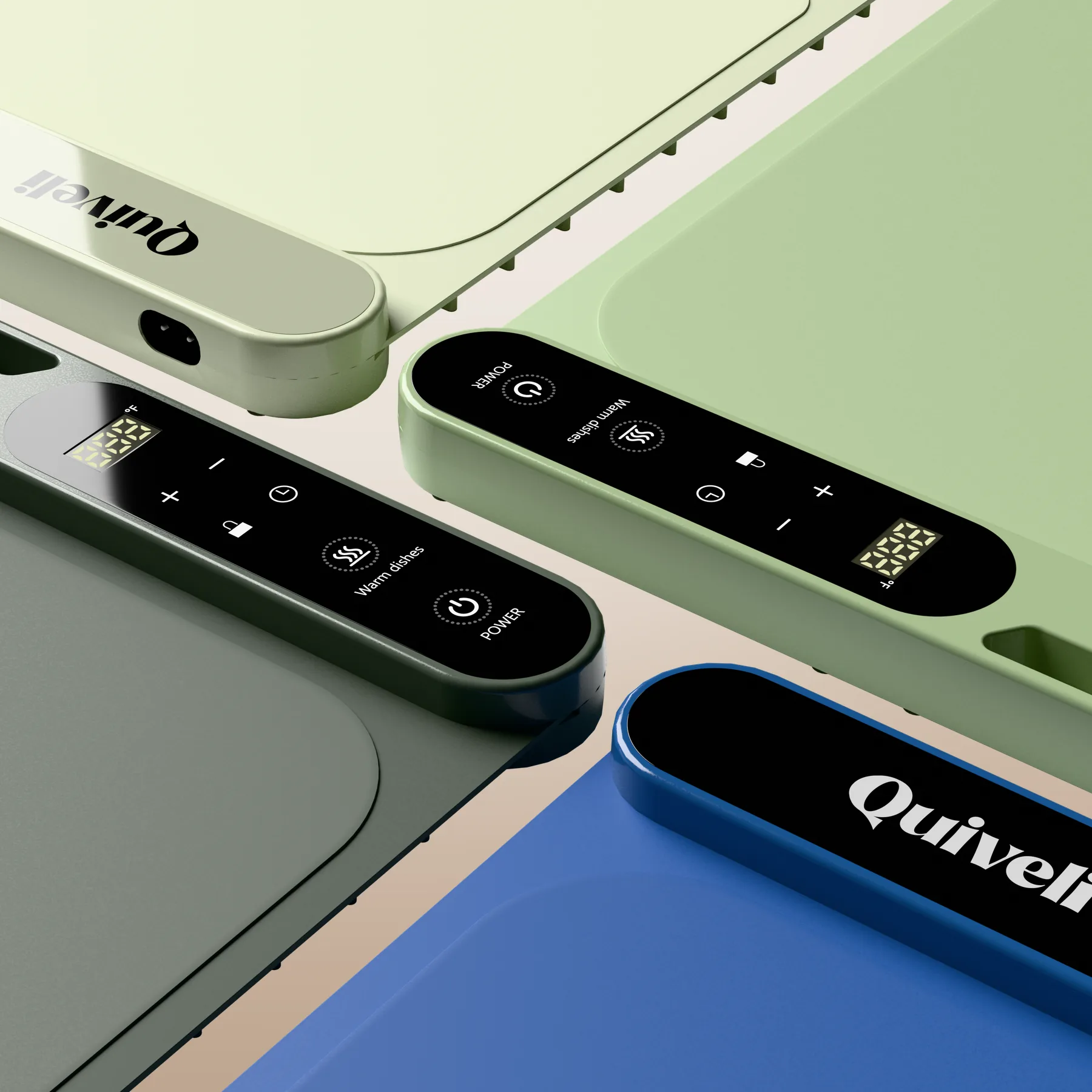 Quivell control strips in green and blue